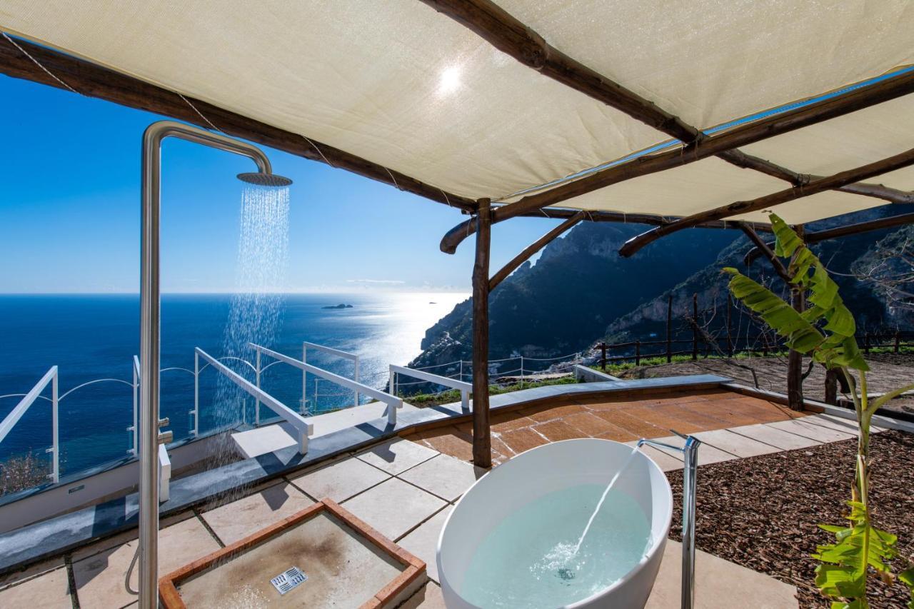 Villa La Tagliata Spectacular Jacuzzi Tub Amazing View And Private Parking Garage Positano Exterior foto